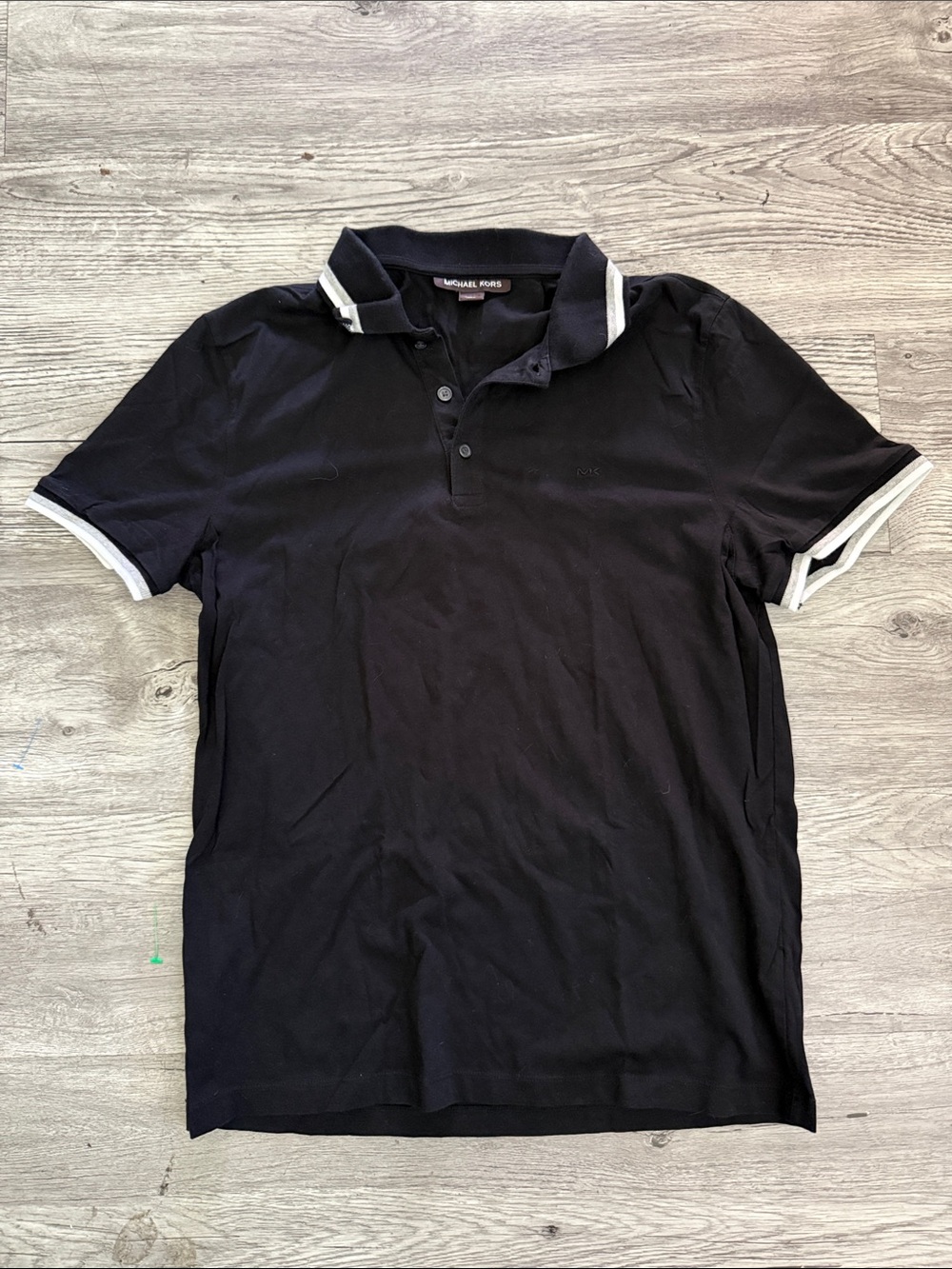 Michael Kors Black Polo with White Contrast Trim